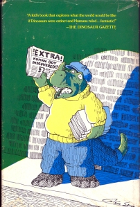 Back cover from the original hardcover edition, illustrated by Steve Senn